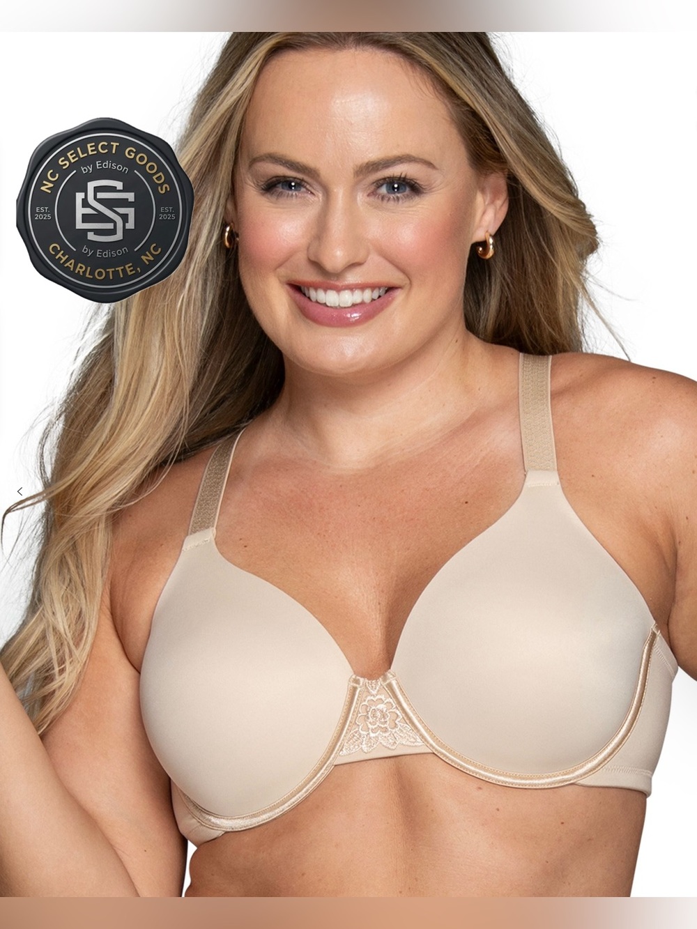 Vanity Fair Beauty Back Full Figure Smoothing Underwire Bra 36D NWT Ivory⁠